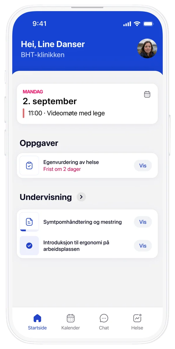 Flowzone-appen: startsiden for den ansatte med neste time, oppgaver og undervisning